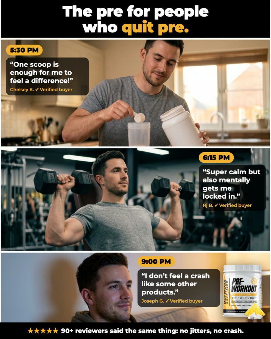 Static ad split into three timestamped scenes: 5:30 PM scoop, 6:15 PM training, 9:00 PM relaxing, each with a verified review.